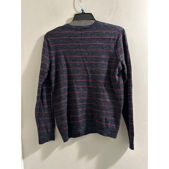 Vince Wool & Linen Blend Striped Henley Shirt Men's size‎ Medium - Picture 5 of 6